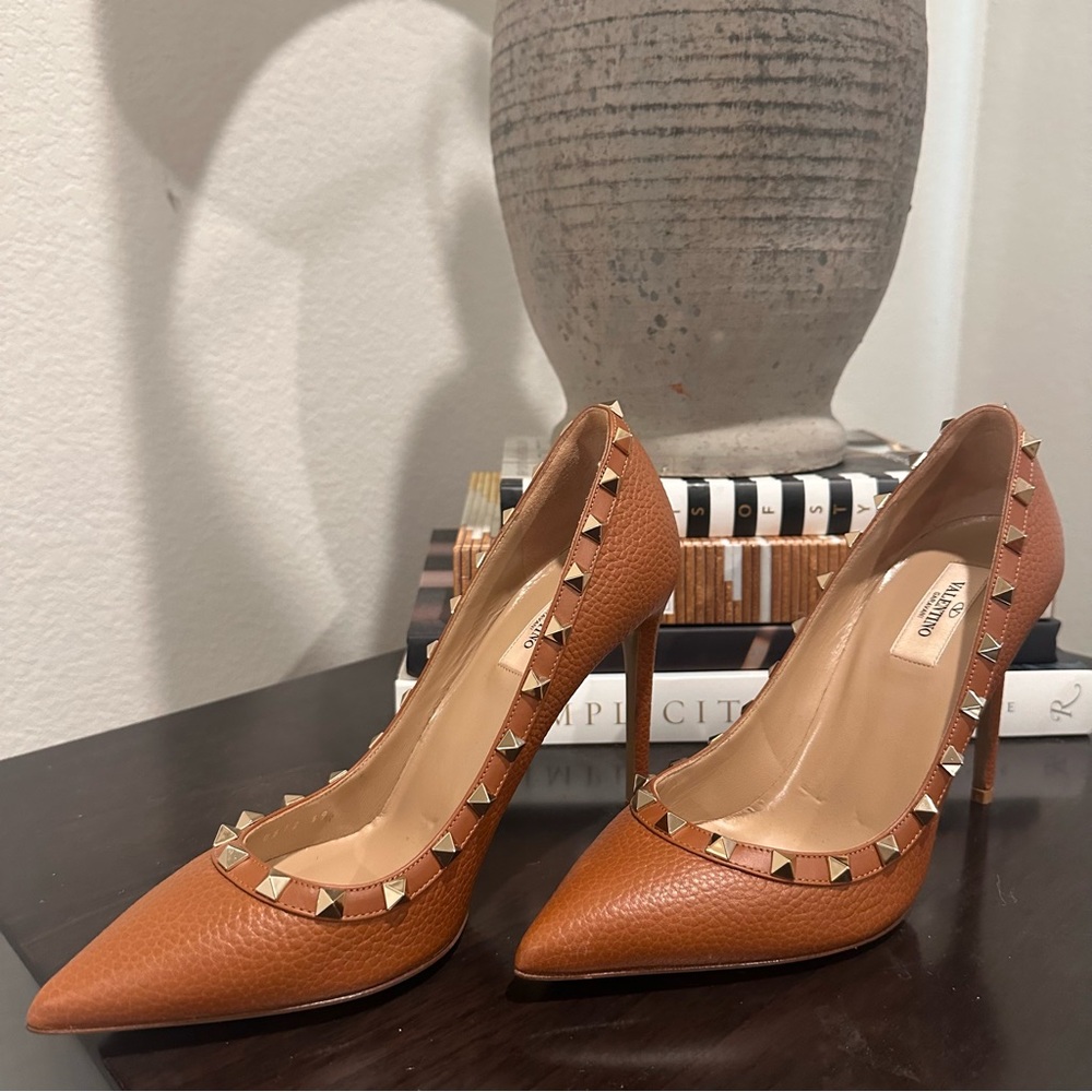 Valentino Women's Brown Studded Heels